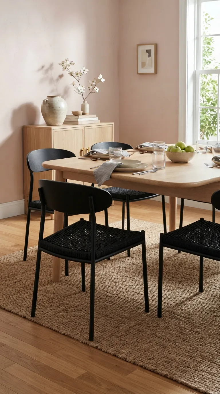 casual dining room decor ideas Black Accent Chairs