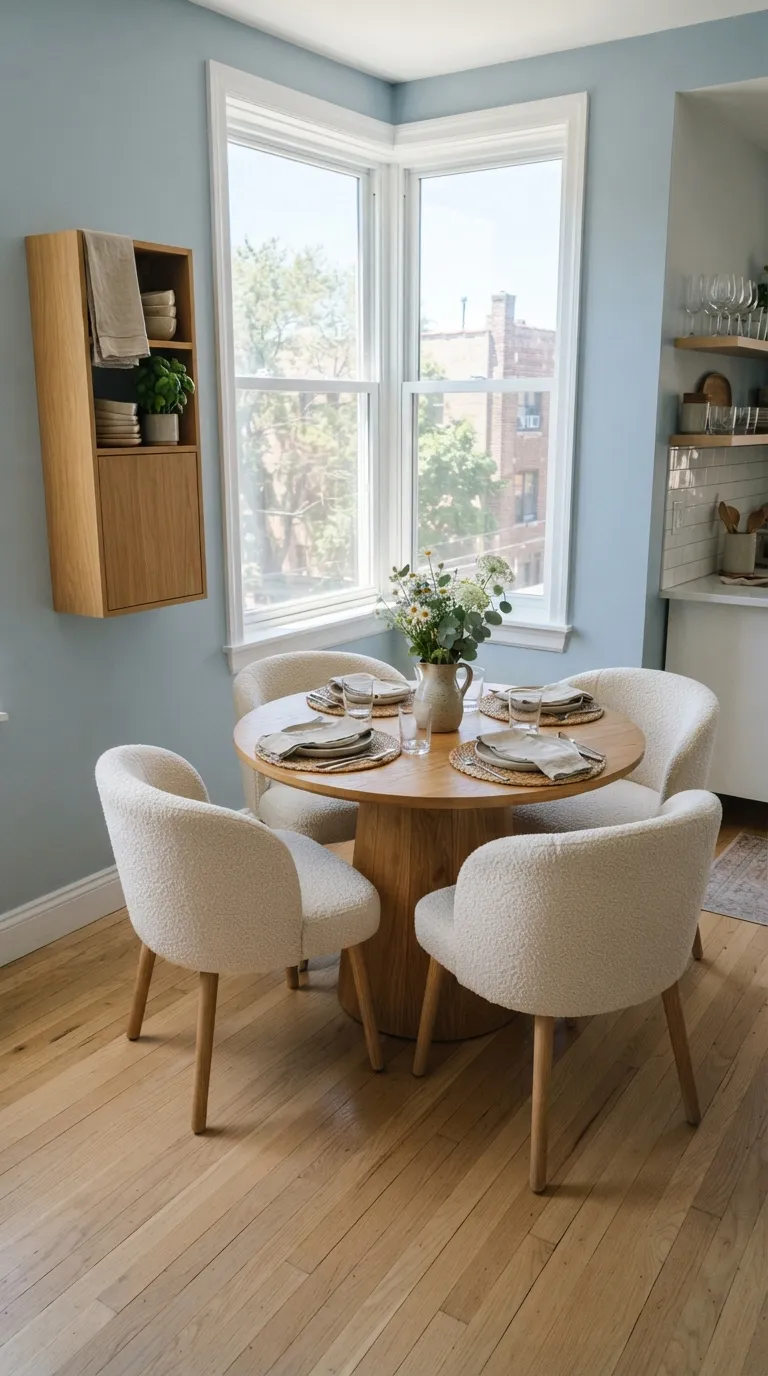casual dining room decor ideas Compact Round Table