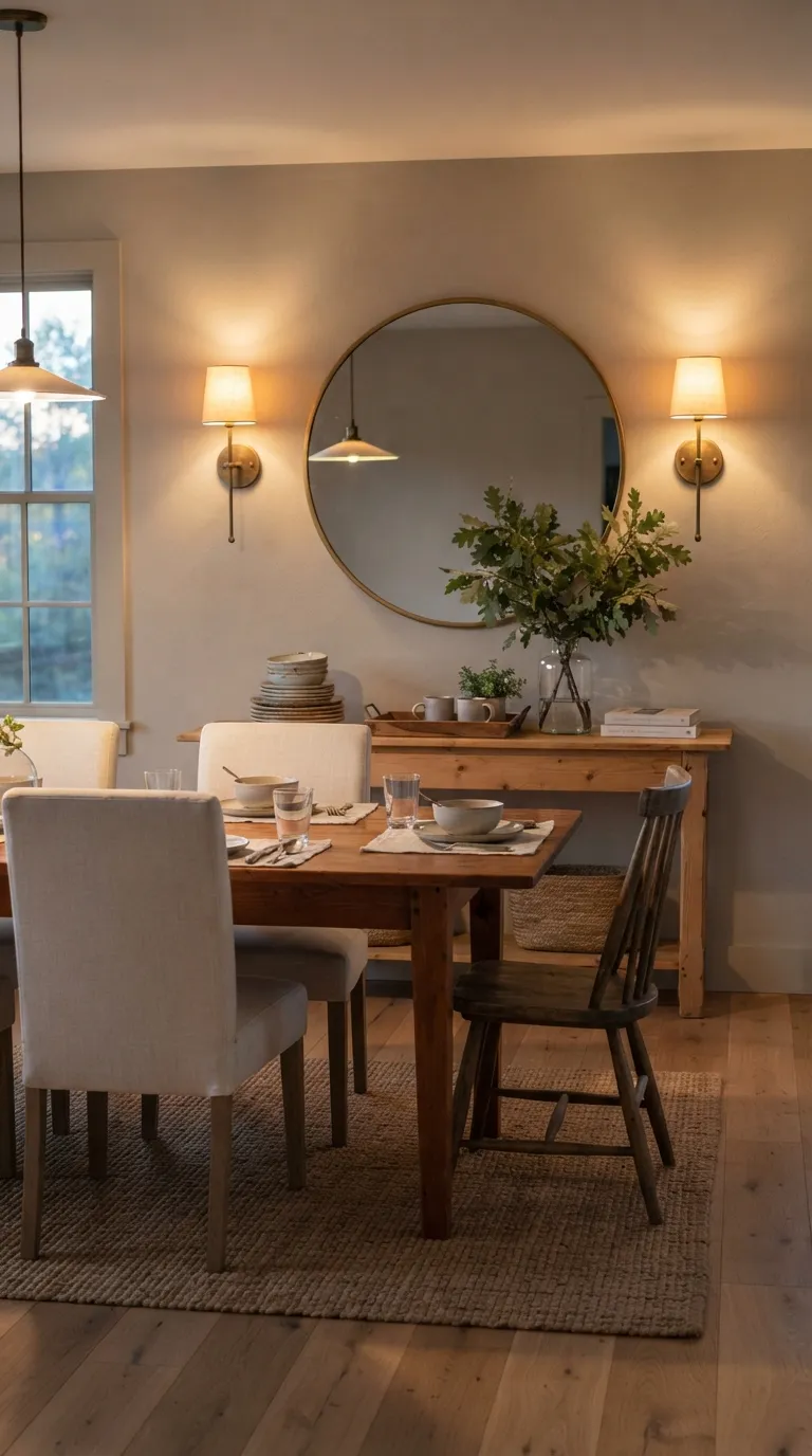 casual dining room decor ideas Farmhouse Wall Sconces