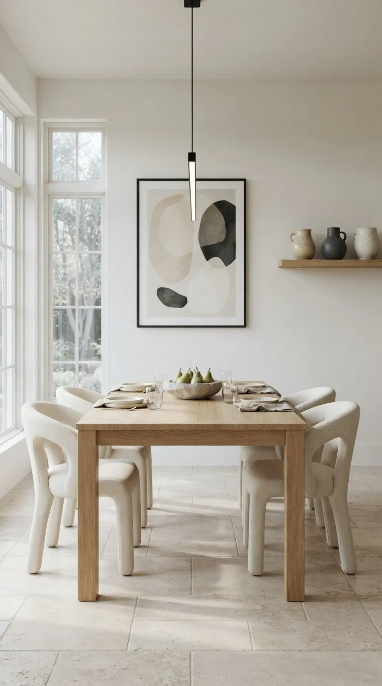 casual dining room decor ideas Minimal Dining Room Styling
