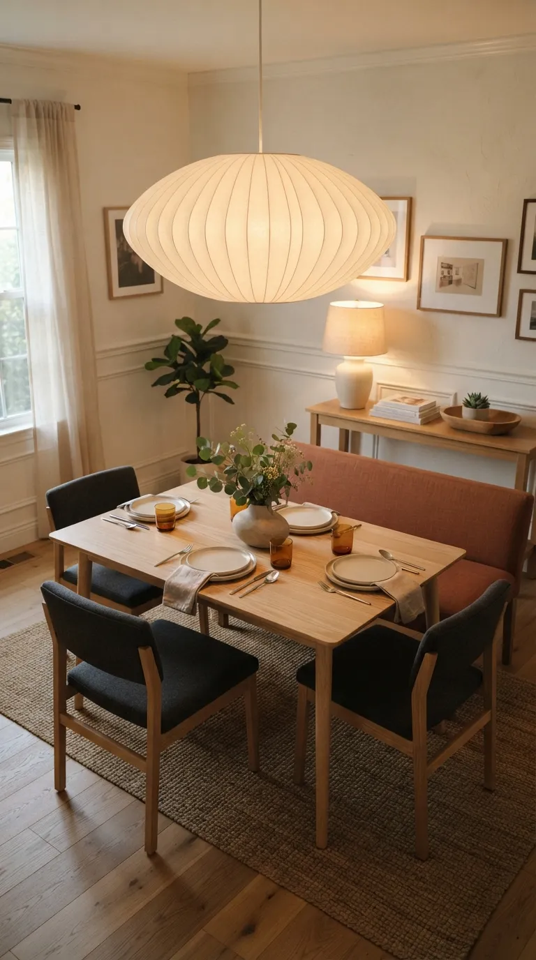 casual dining room decor ideas Oversized Pendant Light