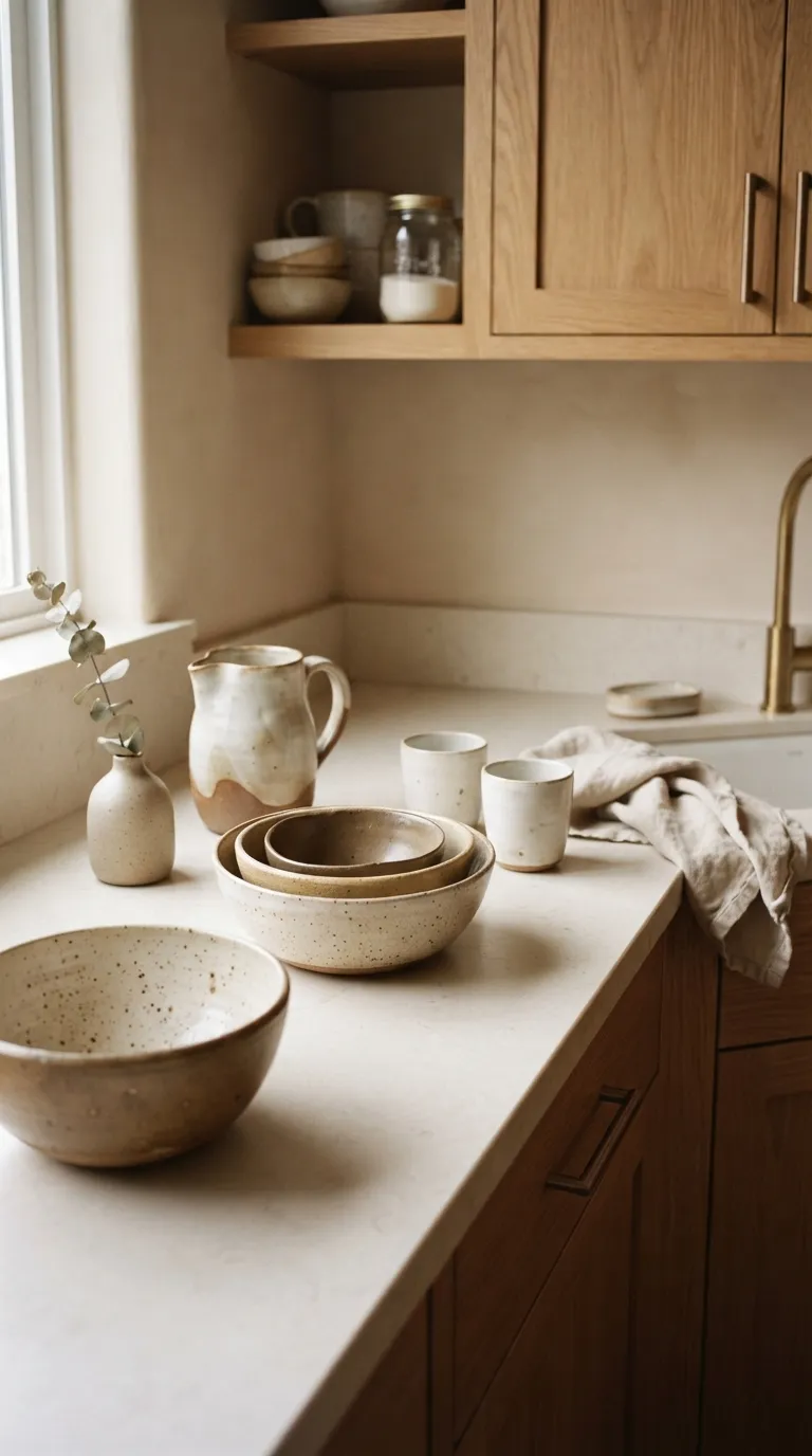 cozy home design trends for a warm aesthetic Handmade Ceramics for a Lived-In Feel