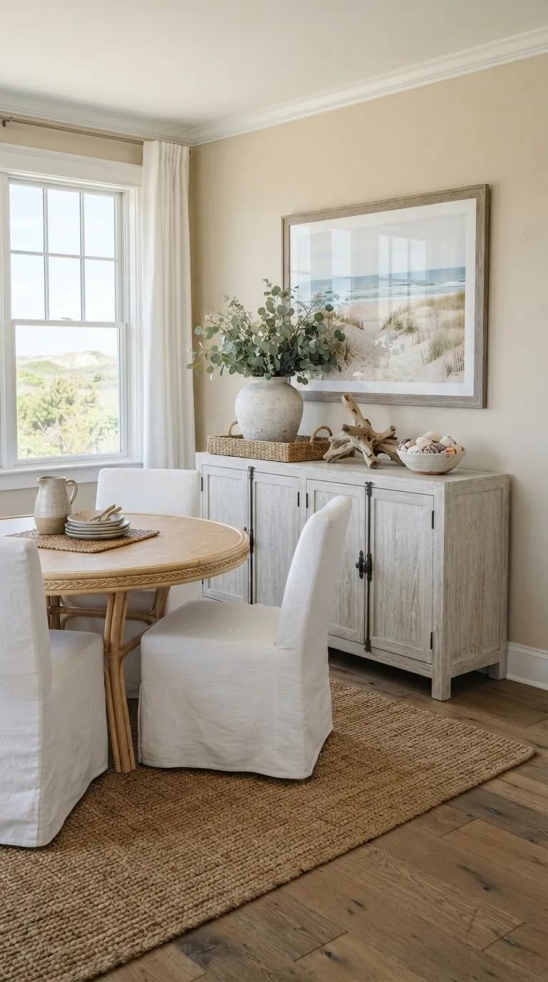 dining room buffet decor ideas Coastal Natural Textures