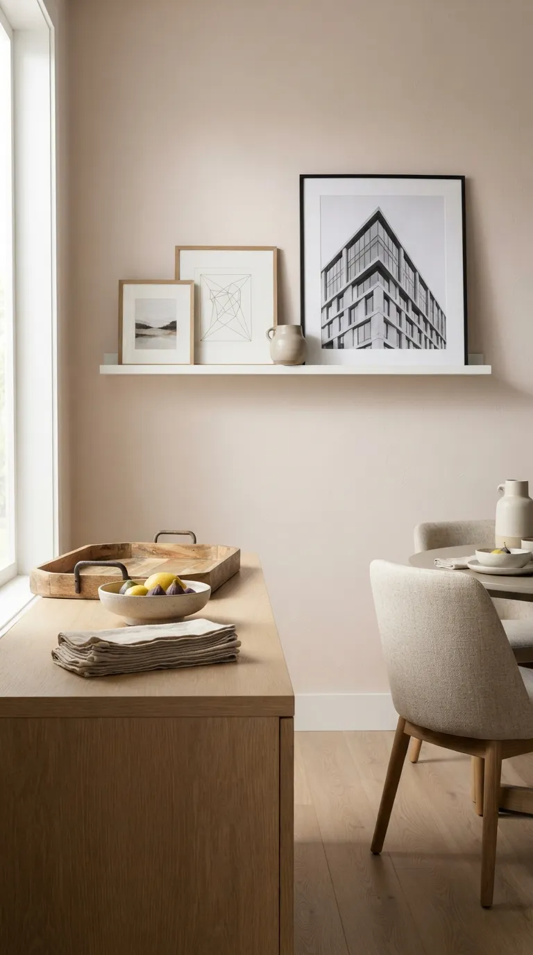 dining room buffet decor ideas Floating Art Ledge
