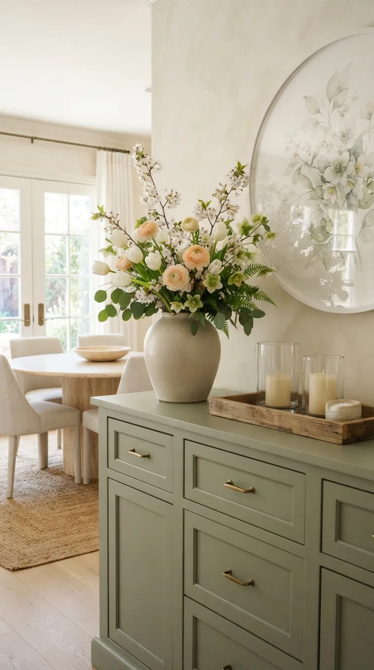 dining room buffet decor ideas Fresh Floral Statement