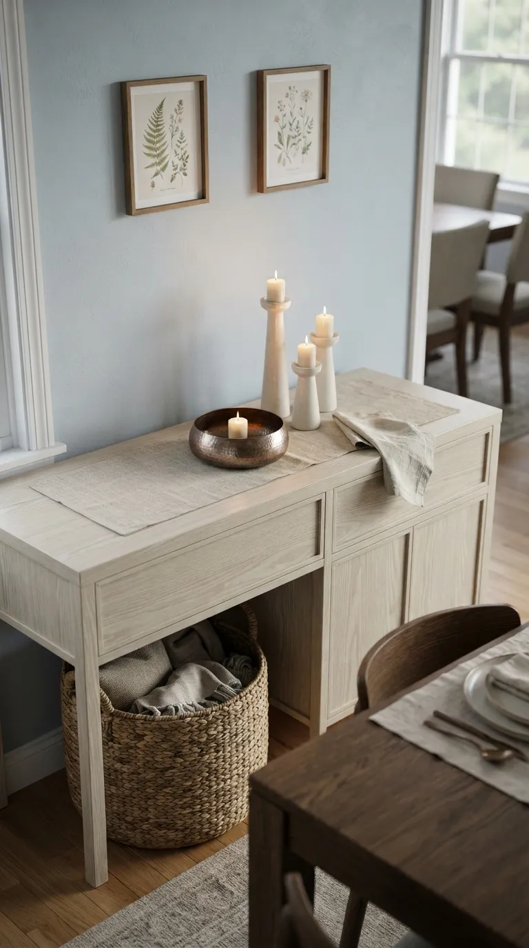 dining room buffet decor ideas Layered Candle Arrangement