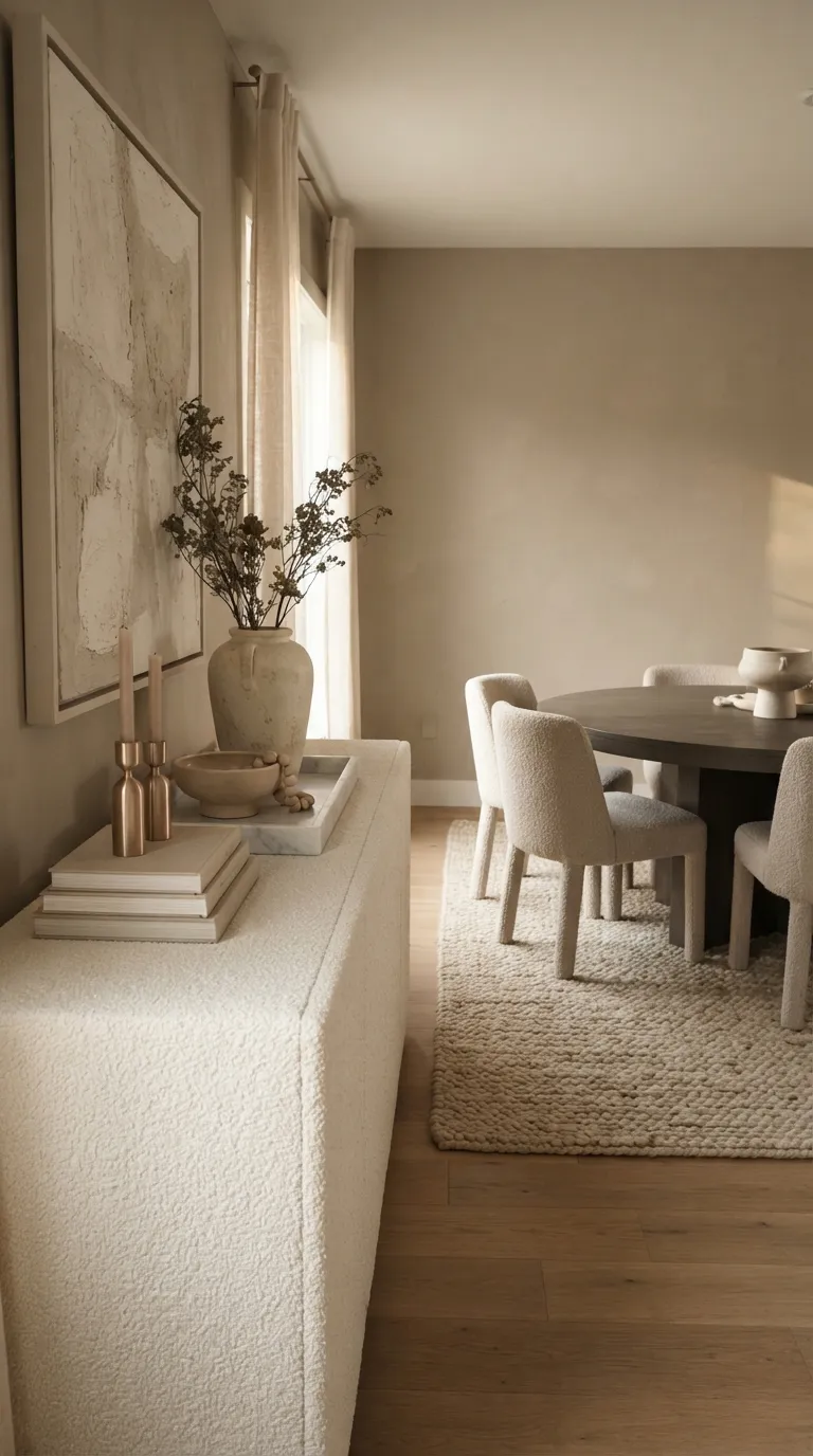 dining room buffet decor ideas Luxe Neutral Layers
