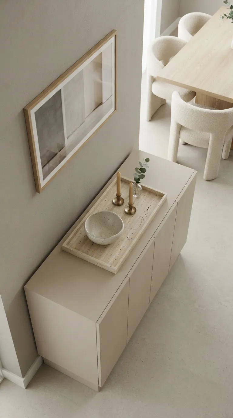 dining room buffet decor ideas Minimal Tray Centerpiece