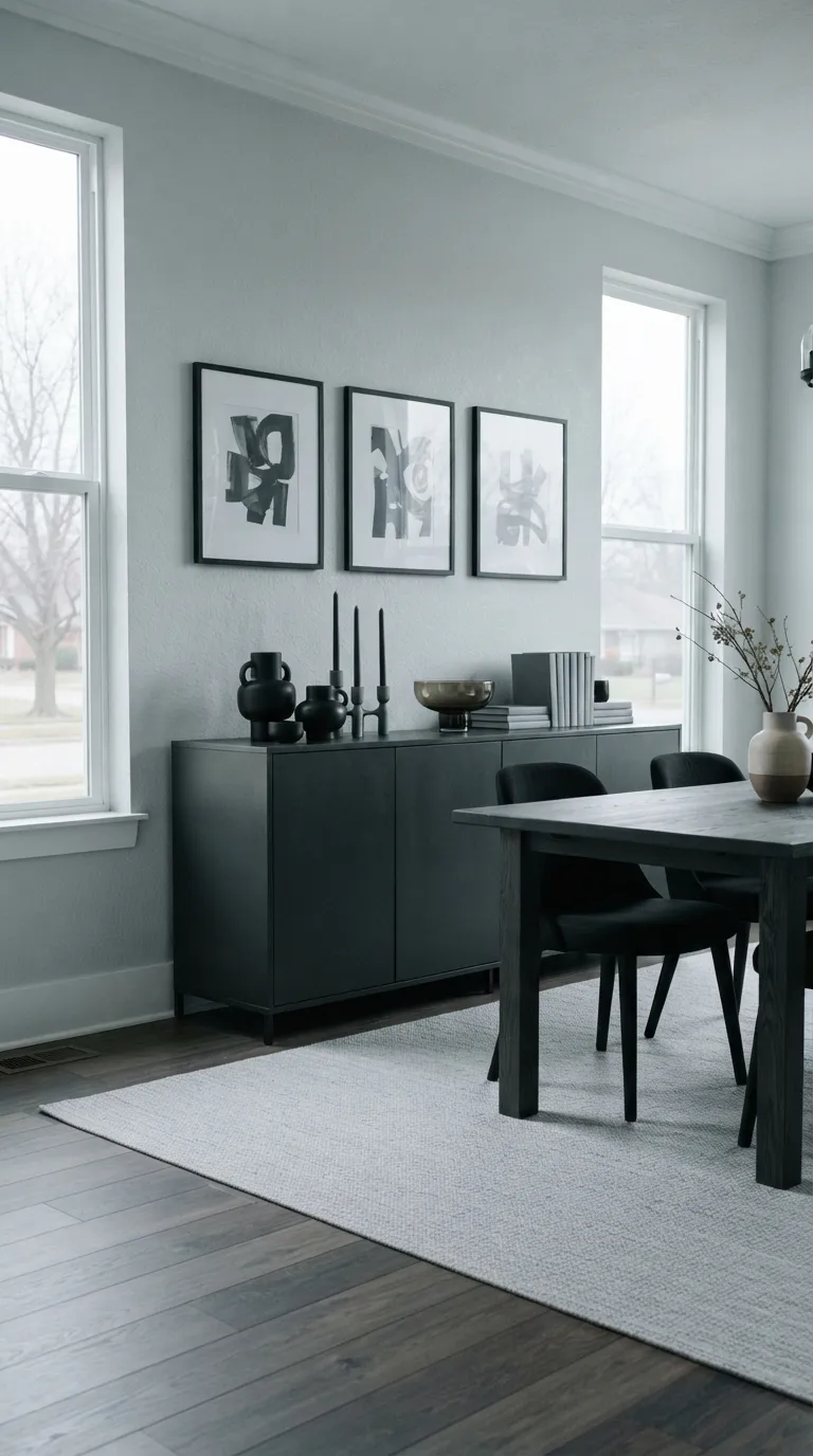 dining room buffet decor ideas Modern Monochrome Styling