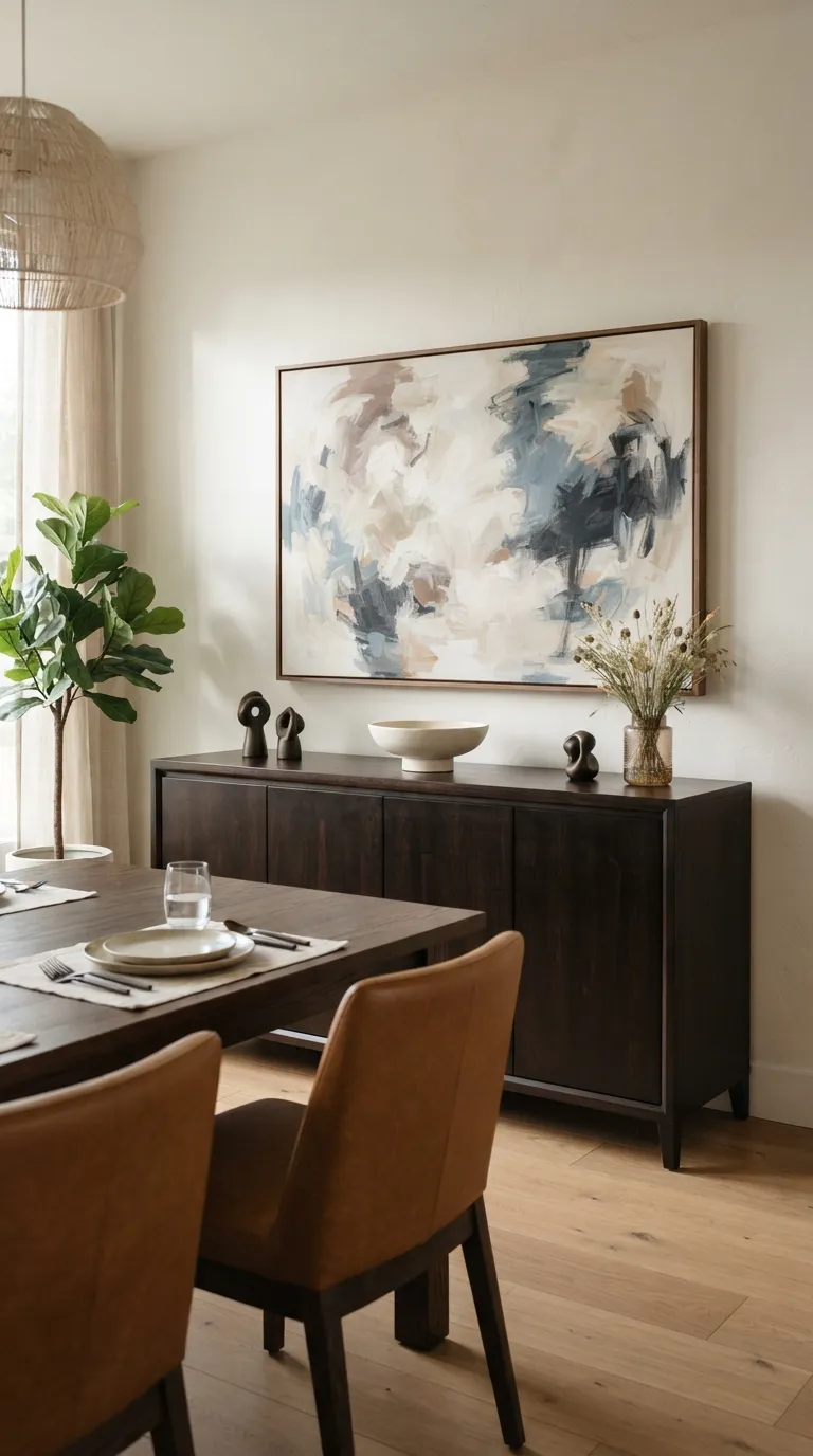 dining room buffet decor ideas Statement Artwork