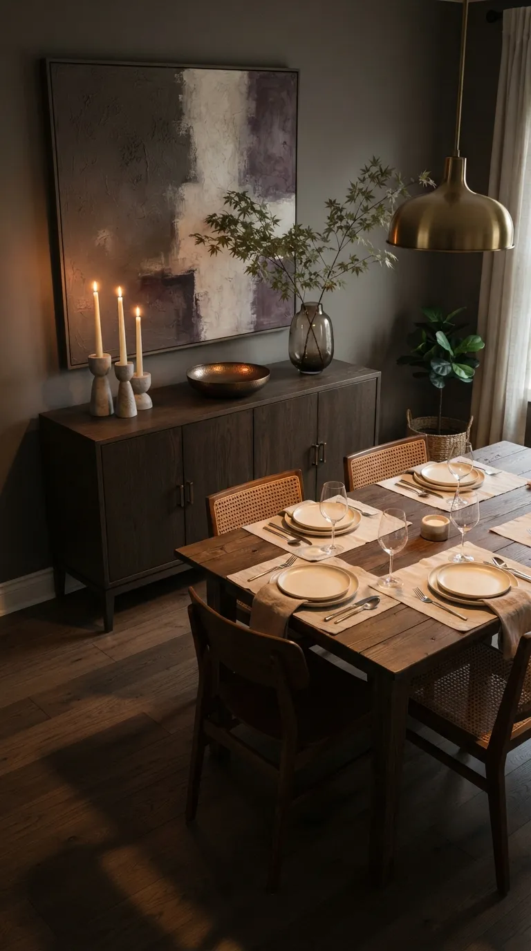 dining room buffet decor modern Candlelit Evening Setup