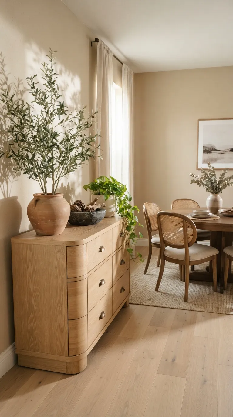dining room buffet decor modern Earthy Greenery