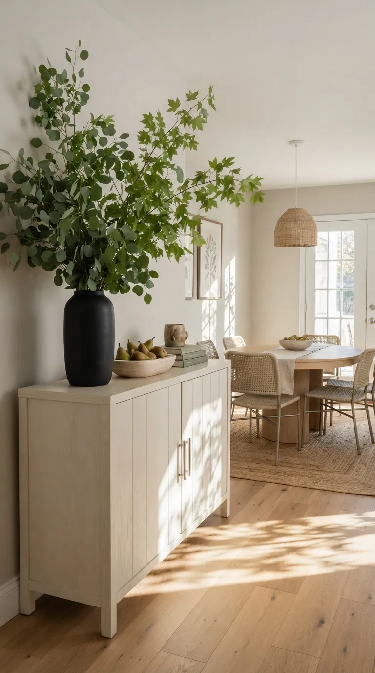 dining room buffet decor modern Oversized Green Branches