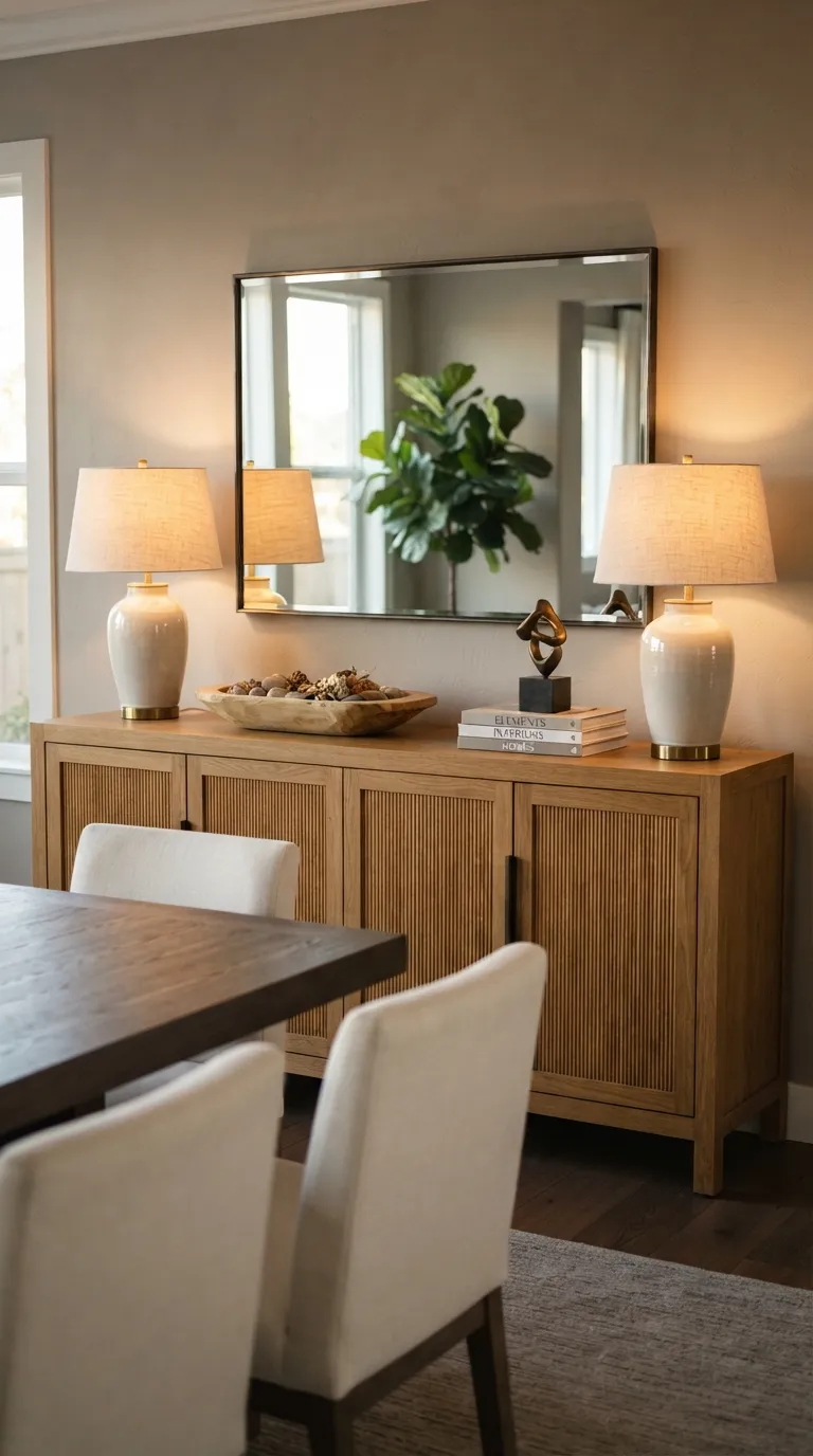 dining room buffet decor modern Pair Of Table Lamps