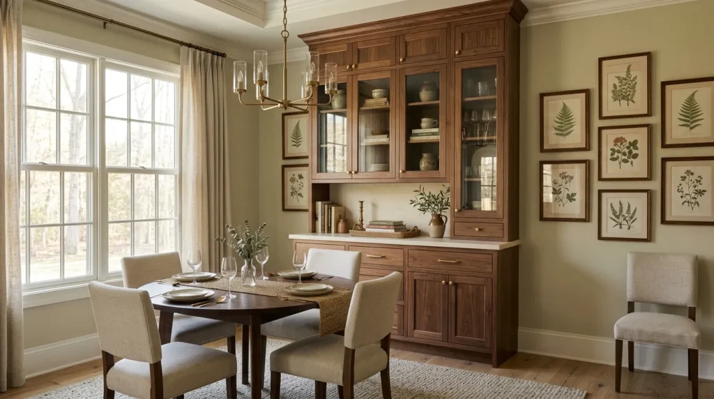 dining room cabinet decor
