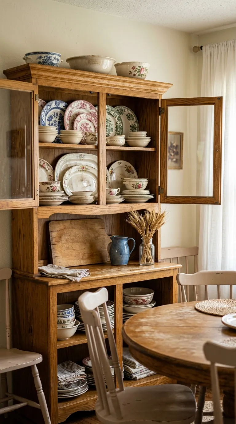 dining room cabinet decor Collected Vintage Dishes
