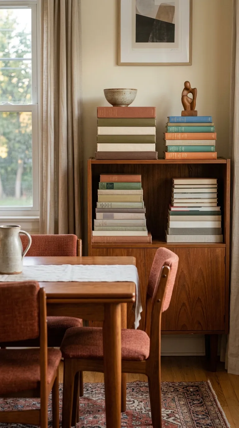 dining room cabinet decor Dining Books and Small Objects