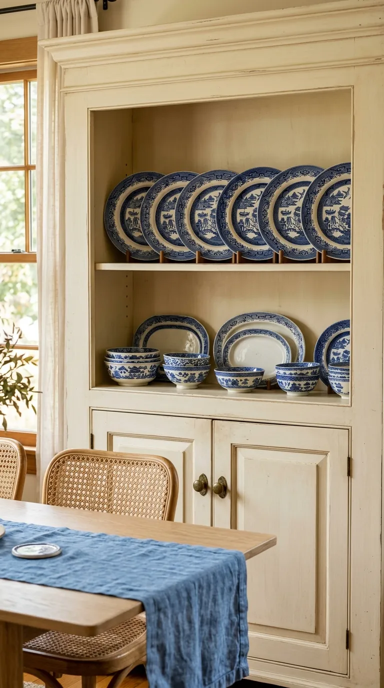dining room cabinet decor Plate Wall Inside Cabinet