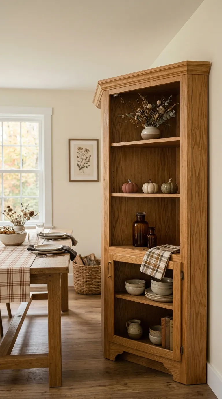 dining room cabinet decor Seasonal Cabinet Styling