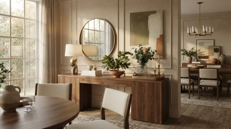 dining room console table decor