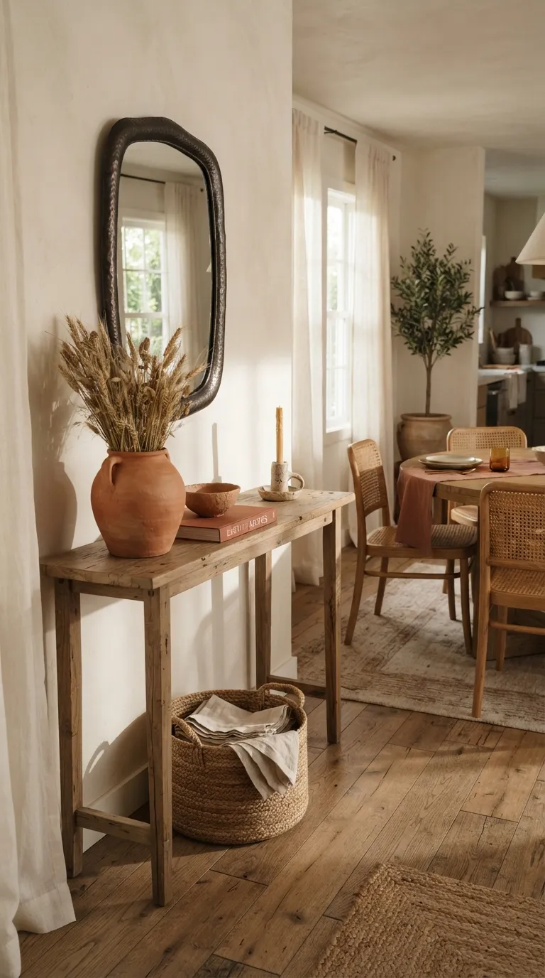 dining room console table decor Earthy Terracotta Palette