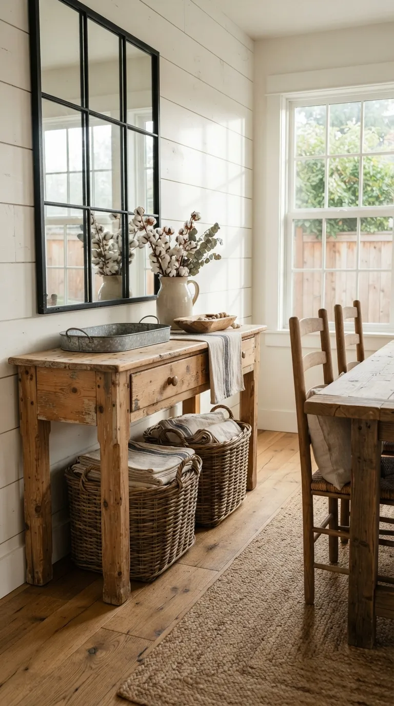 dining room console table decor Farmhouse Simplicity