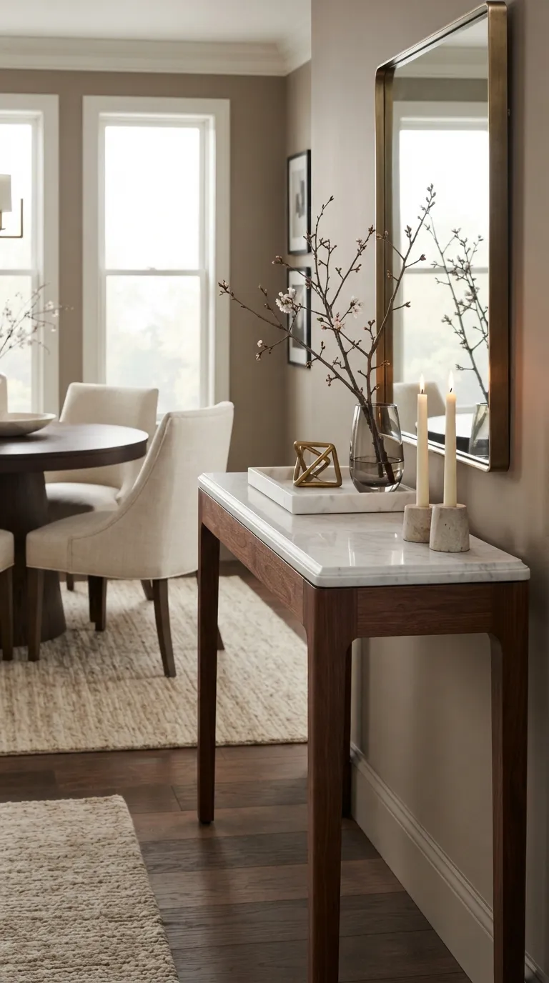 dining room console table decor Luxe Marble Details