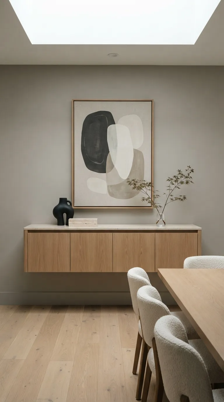 dining room console table decor Modern Minimalist Arrangement