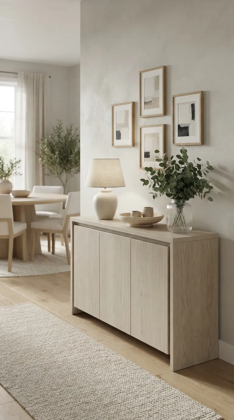 dining room console table decor Soft Neutral Styling