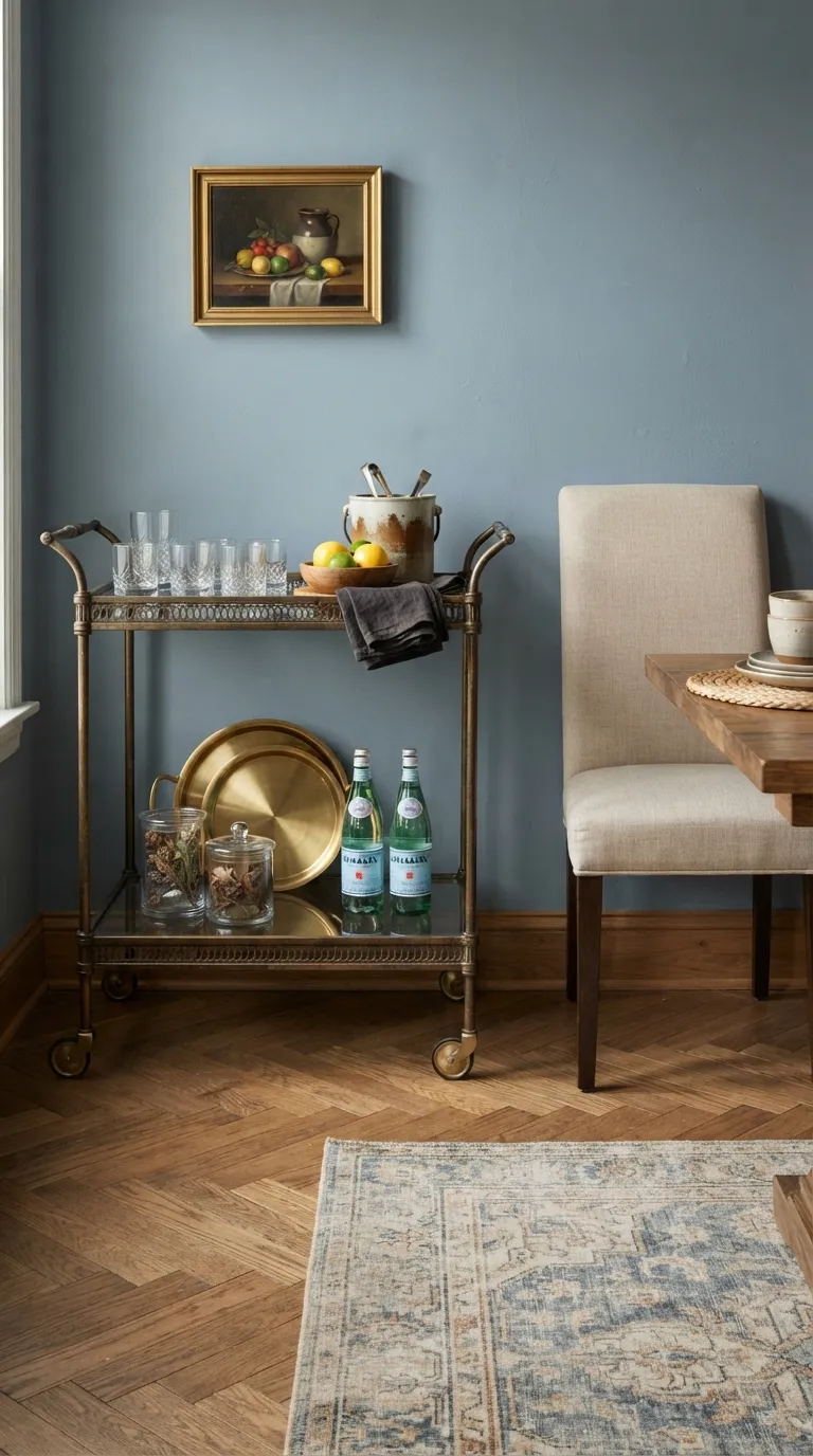 dining room corner decor Antique-Style Bar Cart