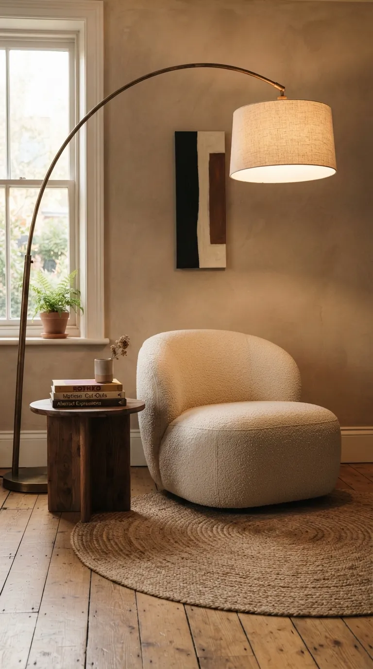 dining room corner decor Arched Floor Lamp
