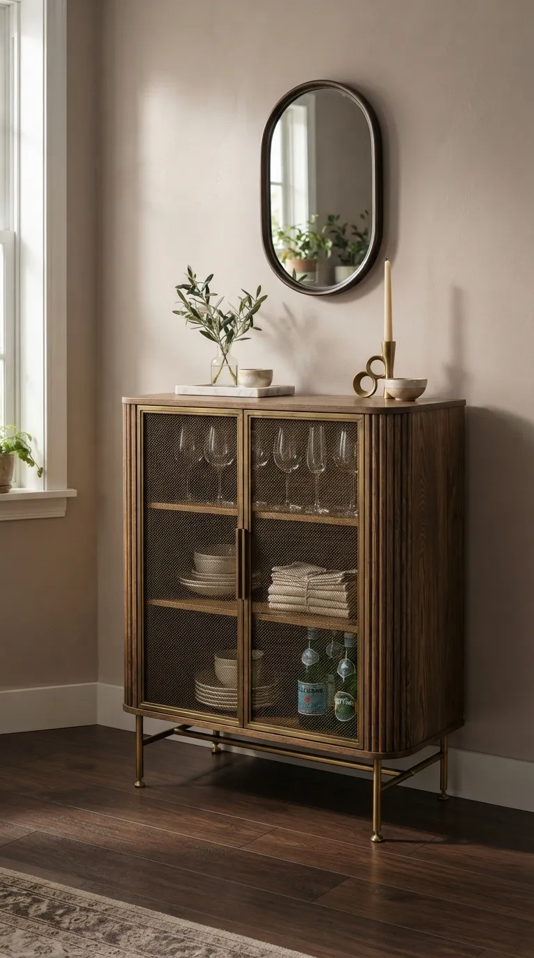 dining room corner decor Compact Wine Cabinet
