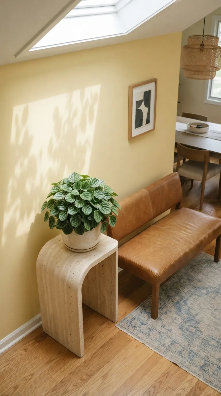 dining room corner decor Curved Pedestal Plant Stand