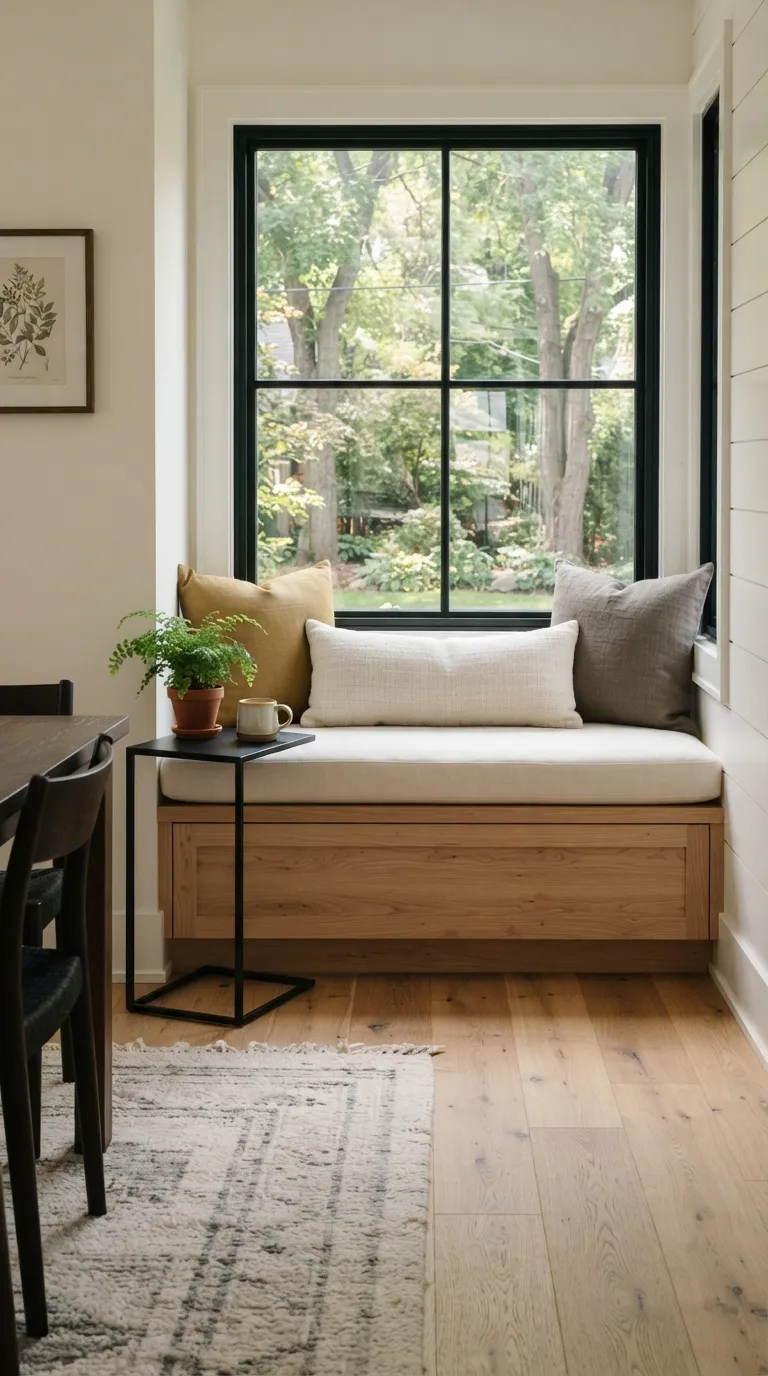 dining room corner decor Window Bench Corner