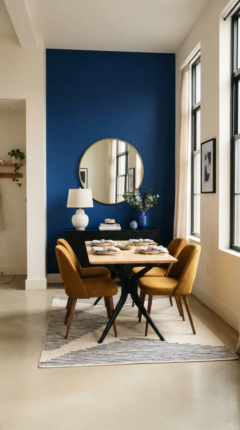 dining room decor apartment Bold Accent Wall