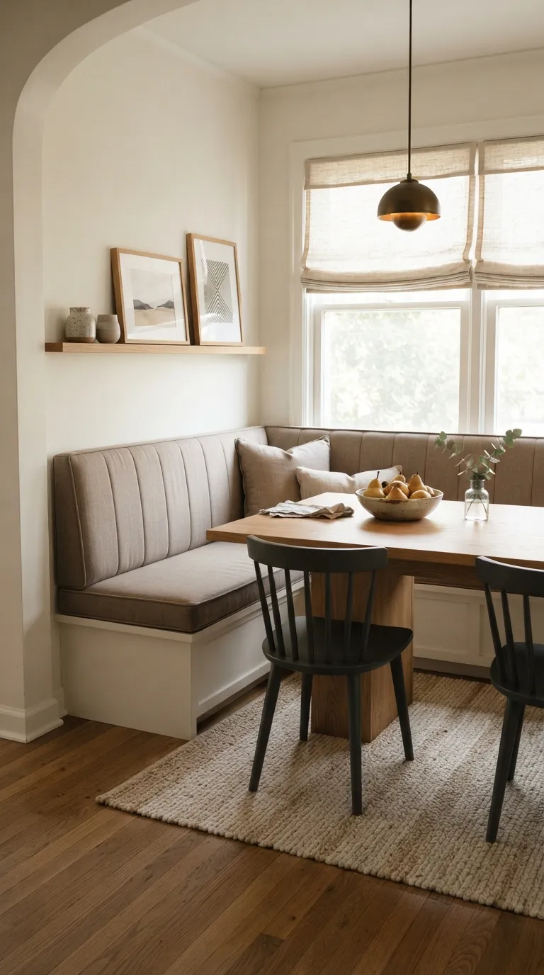 dining room decor apartment Built-In Banquette