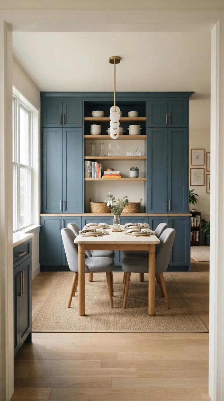 dining room decor apartment Built-In Dining Storage
