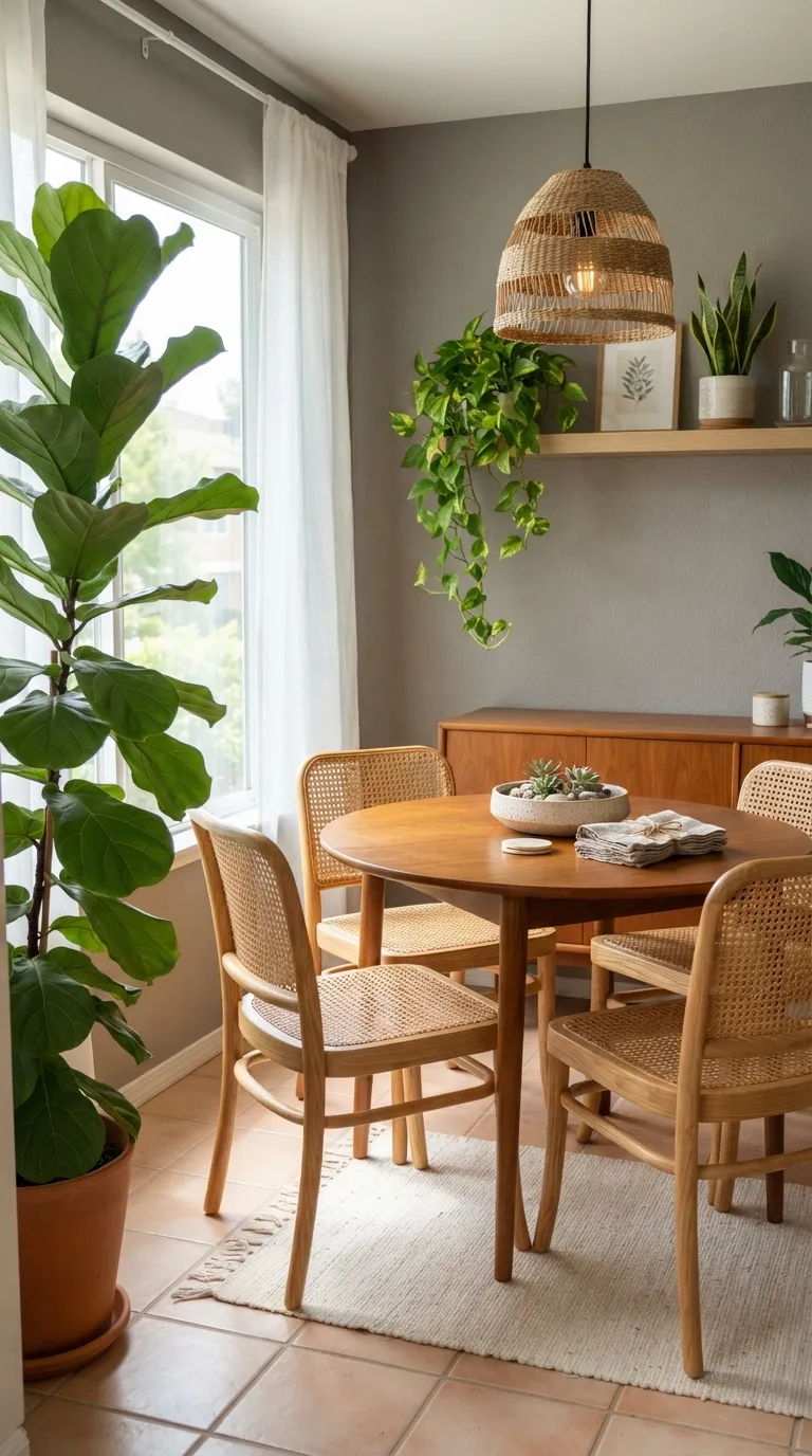 dining room decor apartment Indoor Plant Dining Nook