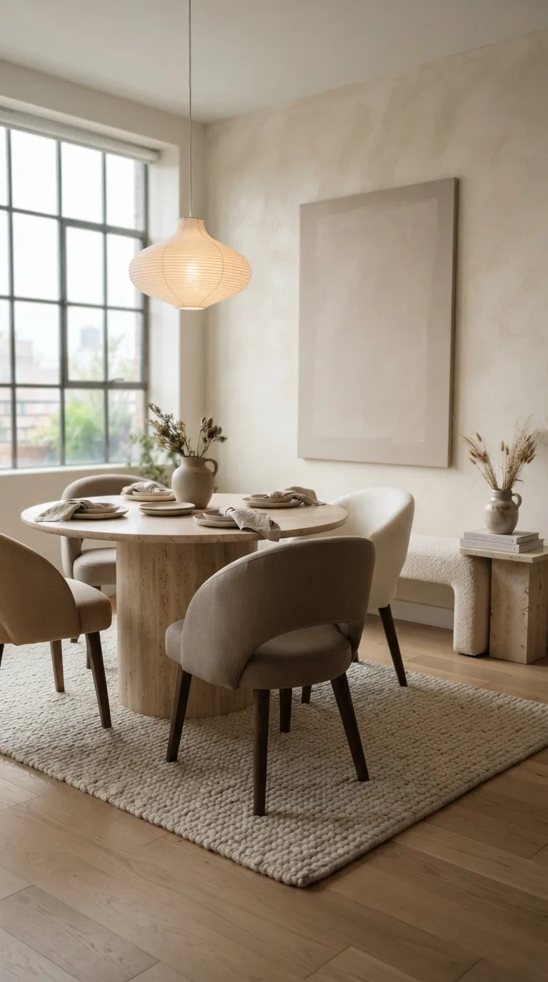dining room decor apartment Soft Neutral Palette