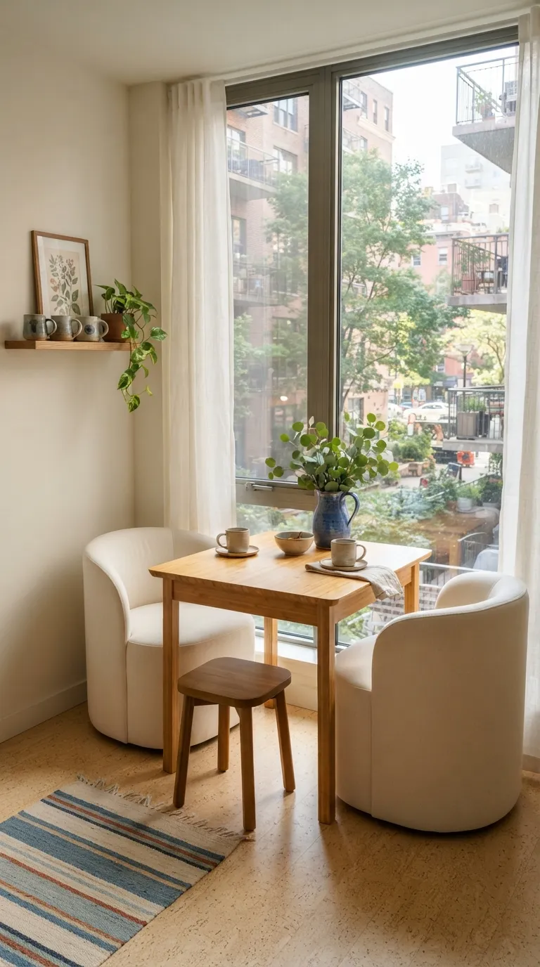 dining room decor apartment Window-Side Breakfast Nook