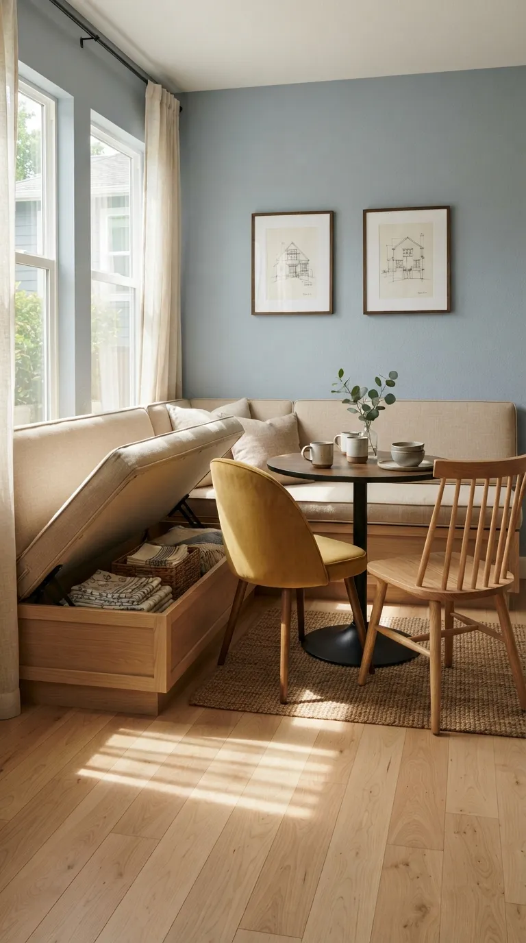 dining room decor small space Banquette Storage