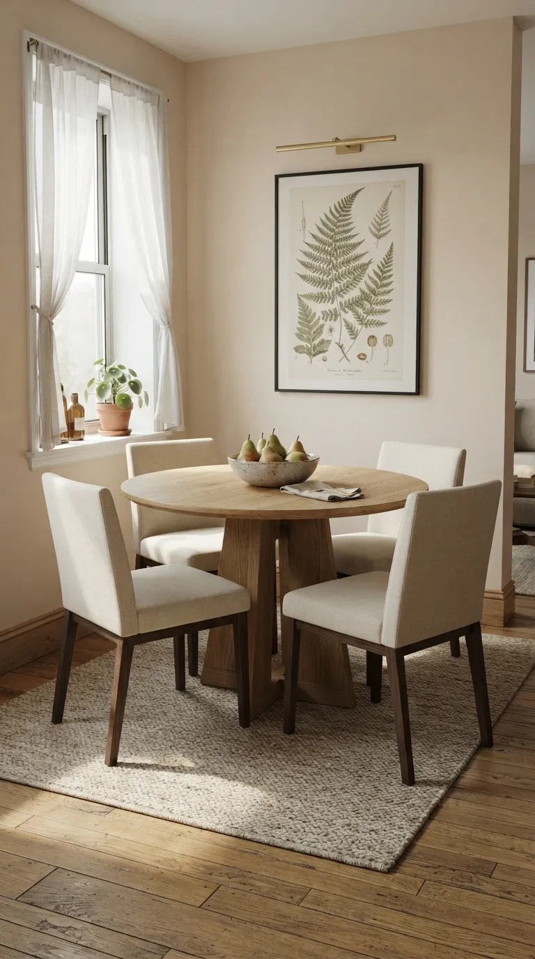 dining room decor small space Round Oak Table