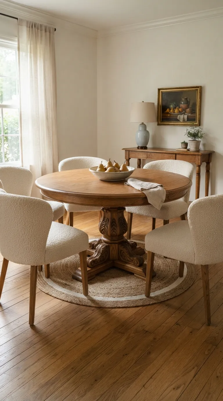 dining room decor traditional Curved Pedestal Table