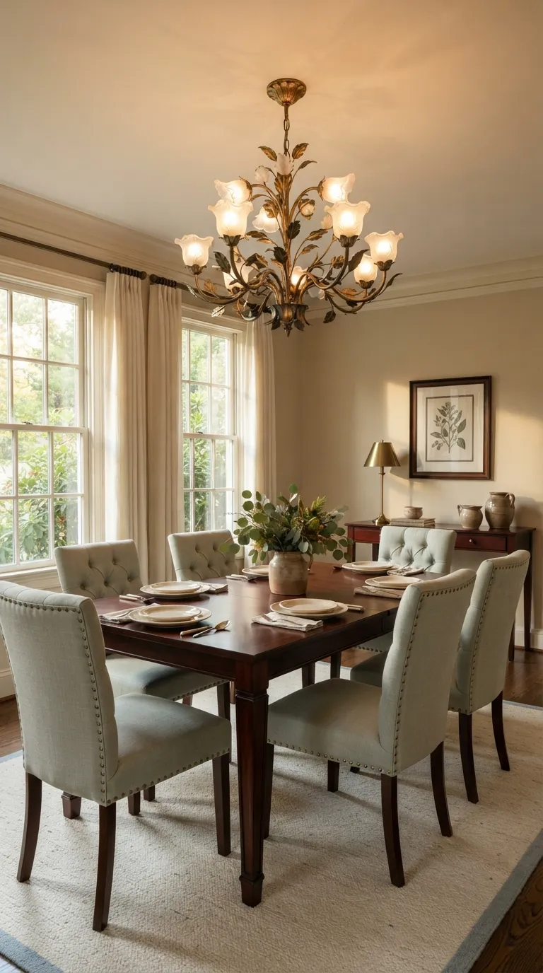 dining room decor traditional Floral Chandelier