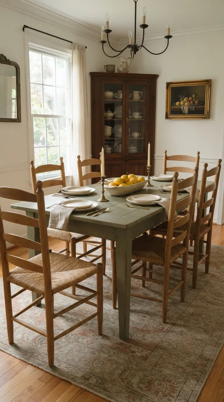 dining room decor traditional Painted Dining Table