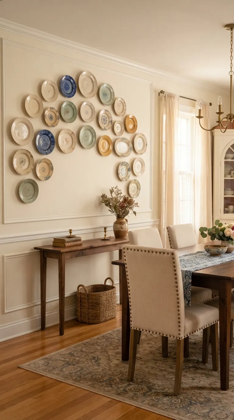 dining room decor traditional Vintage Plate Wall