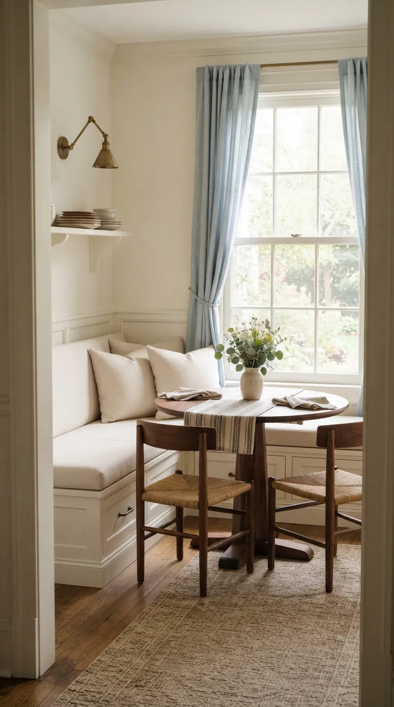 dining room decor traditional Window Seat Dining Nook