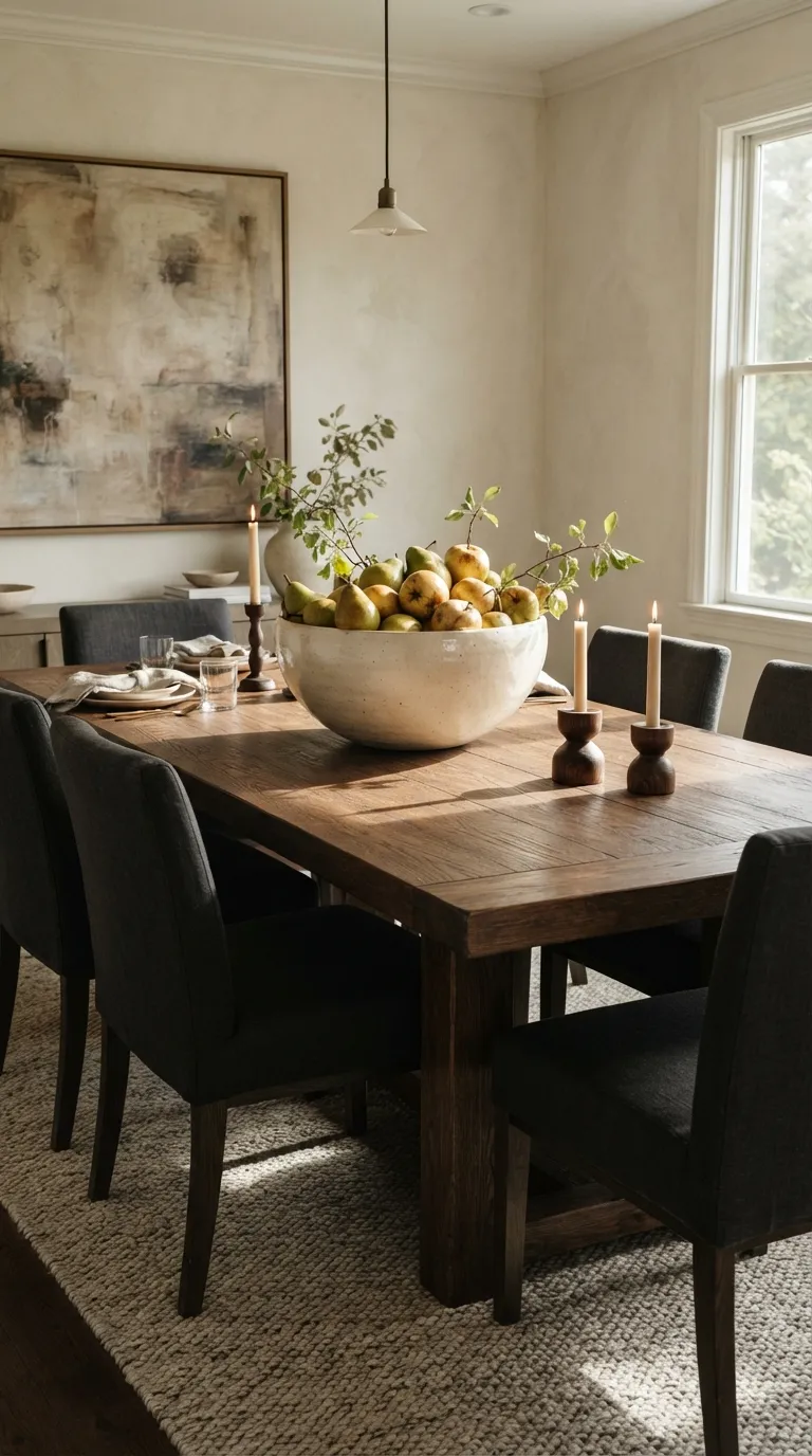 dining room table decor ideas Oversized Ceramic Bowl