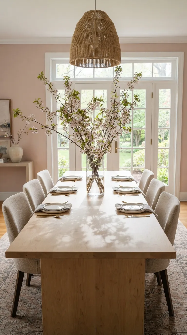dining room table decor ideas Seasonal Branches