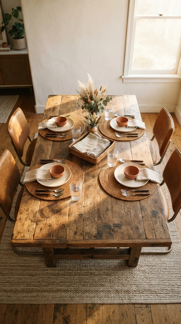 dining room table decor ideas Woven Placemats